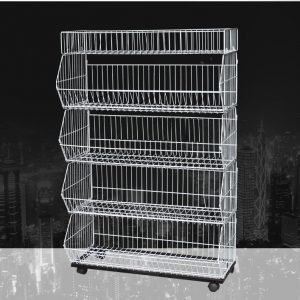 Display Wire Basket With Castors