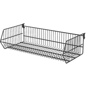 Gondola Shelving Wire Basket w/ Brackets