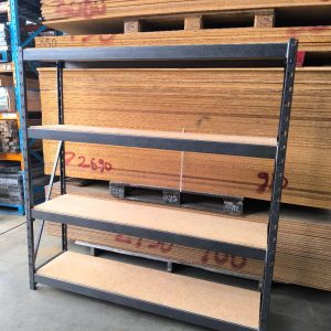 Black Shelving with solid Wooden Shelf - Image 9