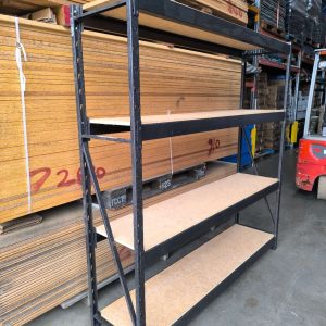 Black Shelving with solid Wooden Shelf - Image 8