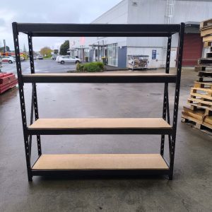 Black Shelving with solid Wooden Shelf - Image 7