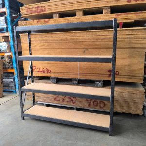 Black Shelving with solid Wooden Shelf - Image 6