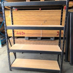 Black Shelving with solid Wooden Shelf - Image 5