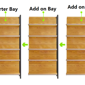 4 Post Retail Shelving (Wood Grain) - Image 3