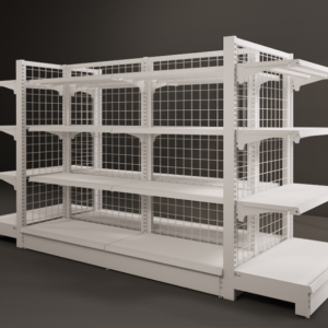Retail Shelving With Back Mesh